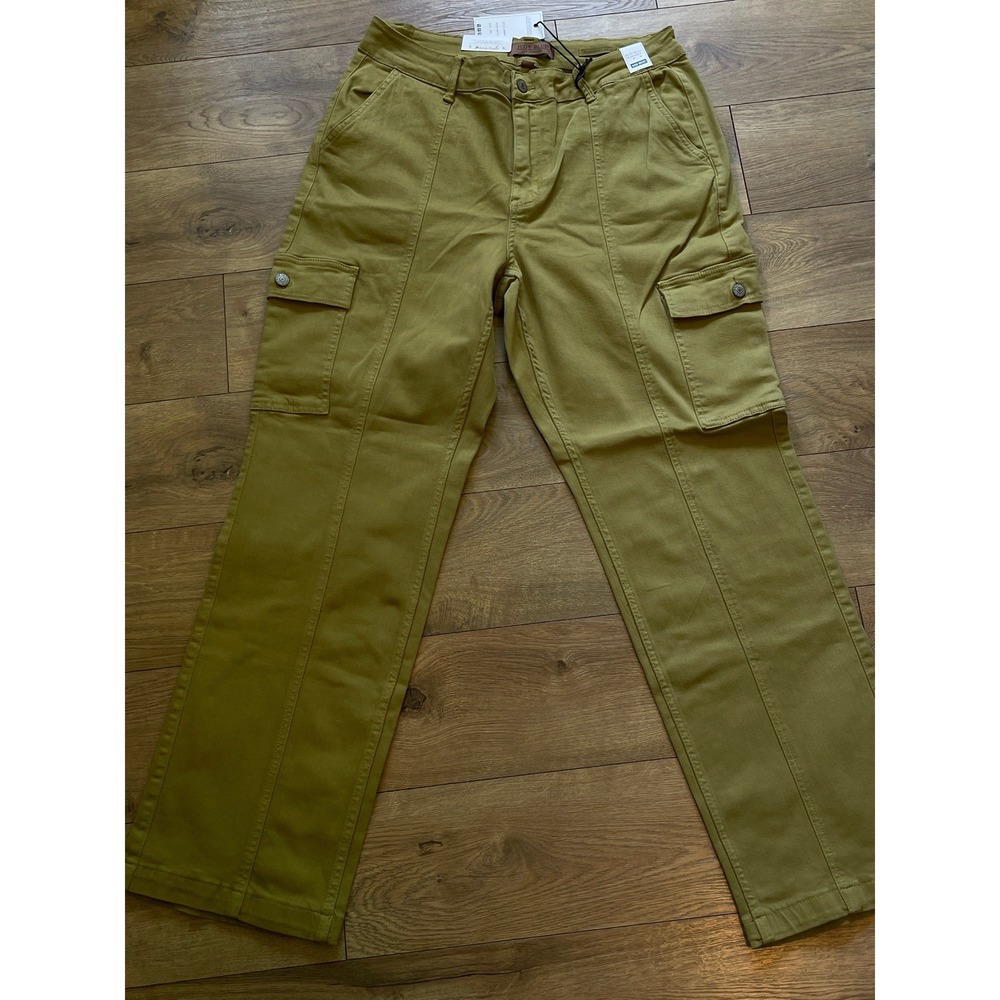 Judy Blue 16W High Waste Garment Dyed Matcha Straight Leg Cargo Pants NWT - Picture 4 of 16